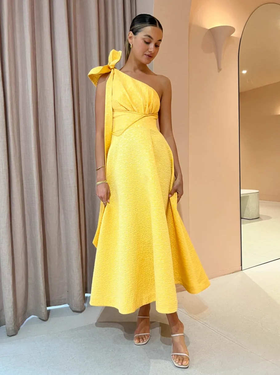 Rachel Gilbert Emiliano Dress in Lemondrop