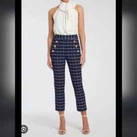 Rebecca Vallance Tweed Boucle Tailored Pants