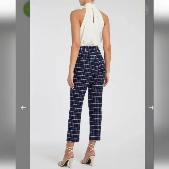 Rebecca Vallance Tweed Boucle Tailored Pants