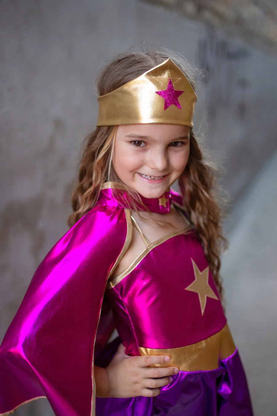 Superhero Star Dress, Cape & Headband