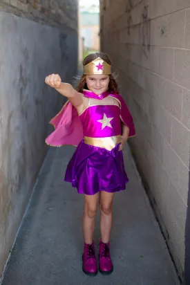 Superhero Star Dress, Cape & Headband