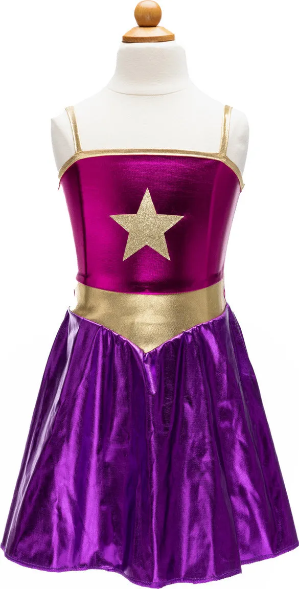 Superhero Star Dress, Cape & Headband