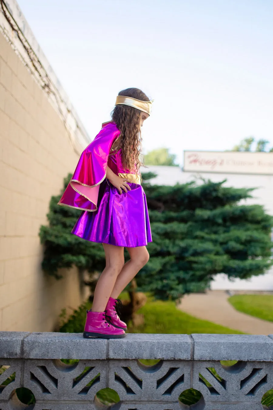 Superhero Star Dress, Cape & Headband