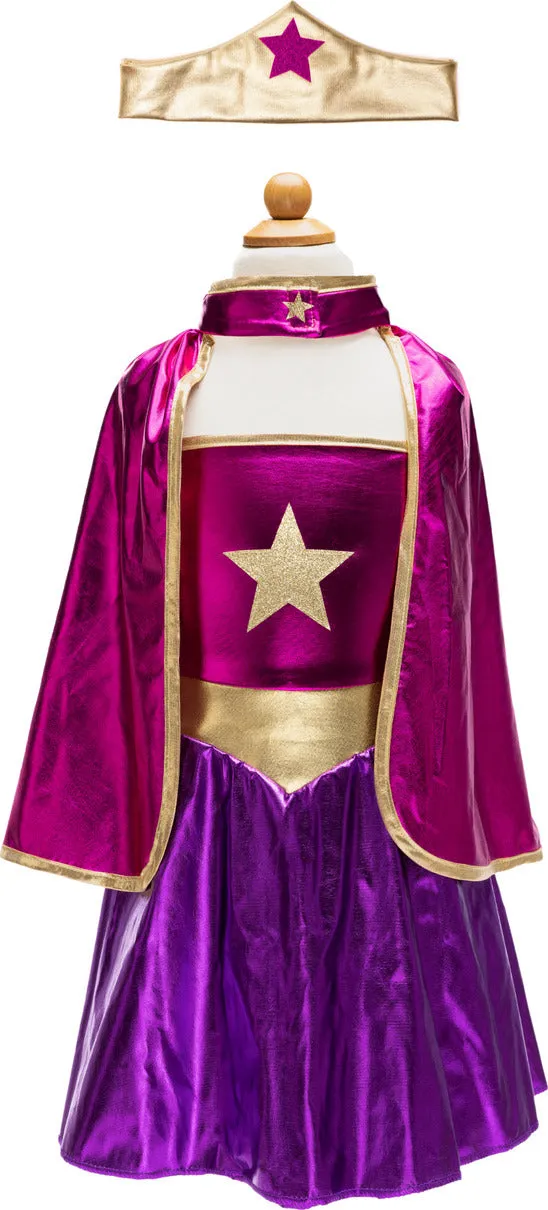 Superhero Star Dress, Cape & Headband