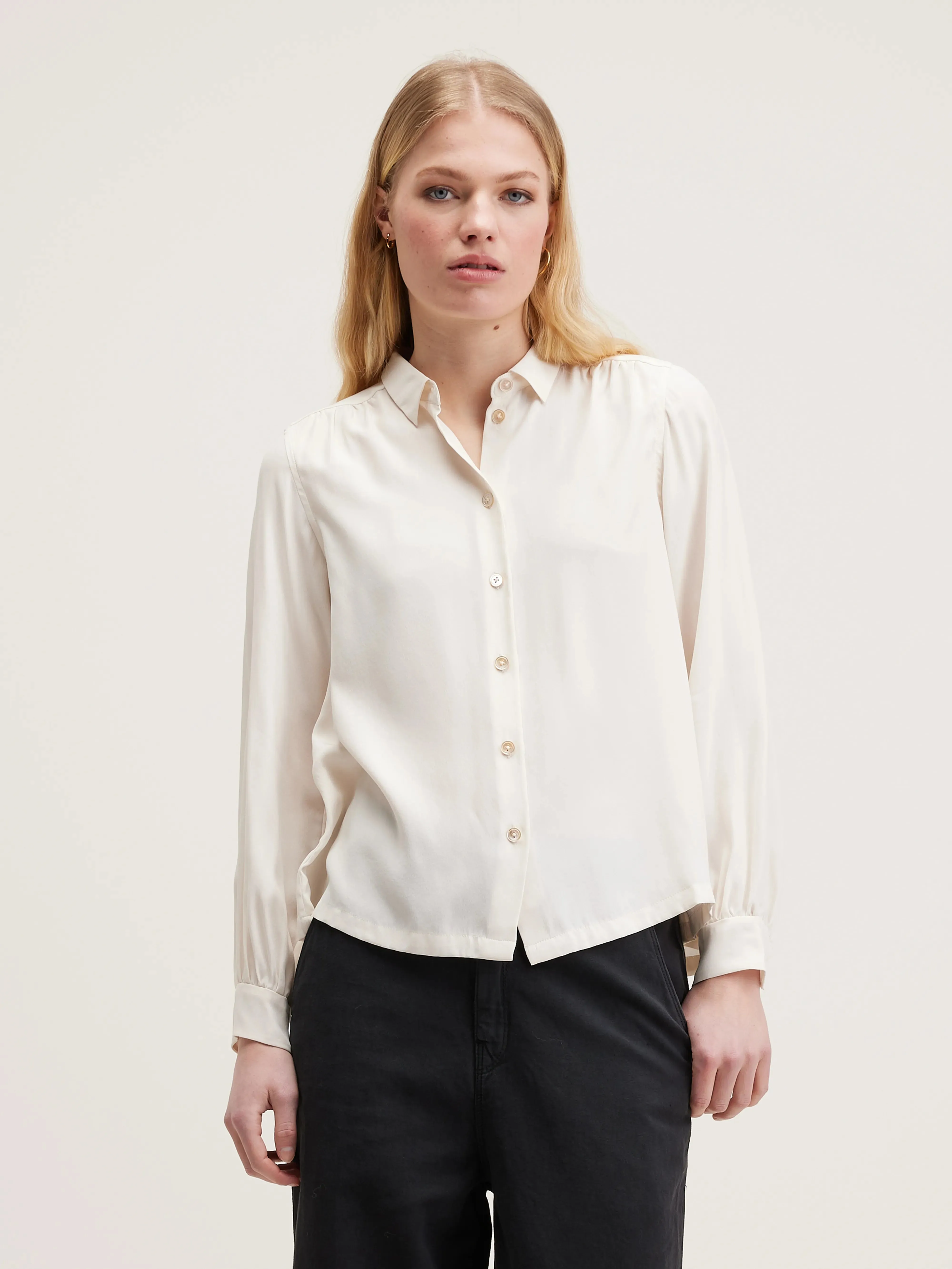 Taxi classic silk blouse (242 / W / NATURAL)