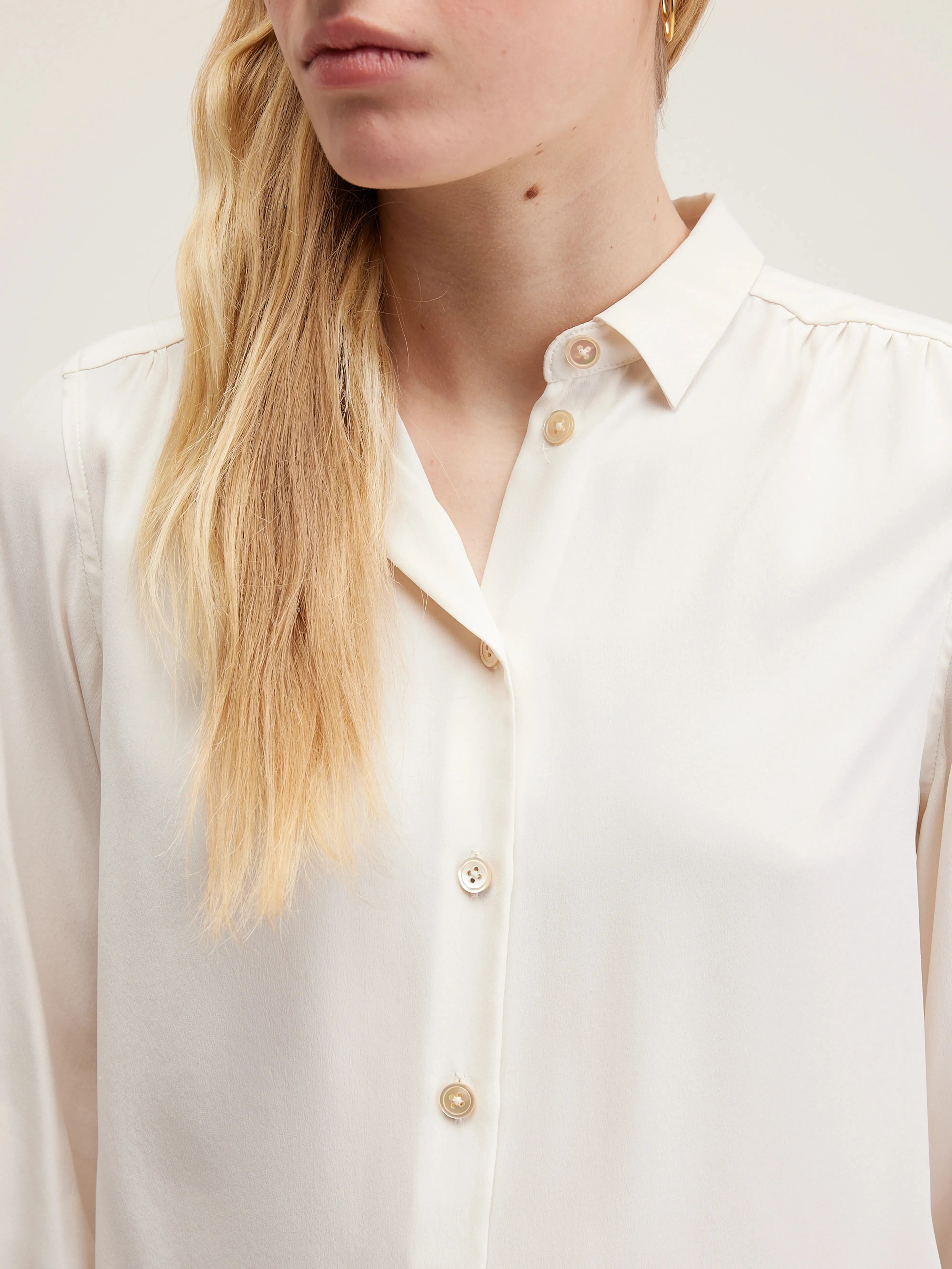 Taxi classic silk blouse (242 / W / NATURAL)