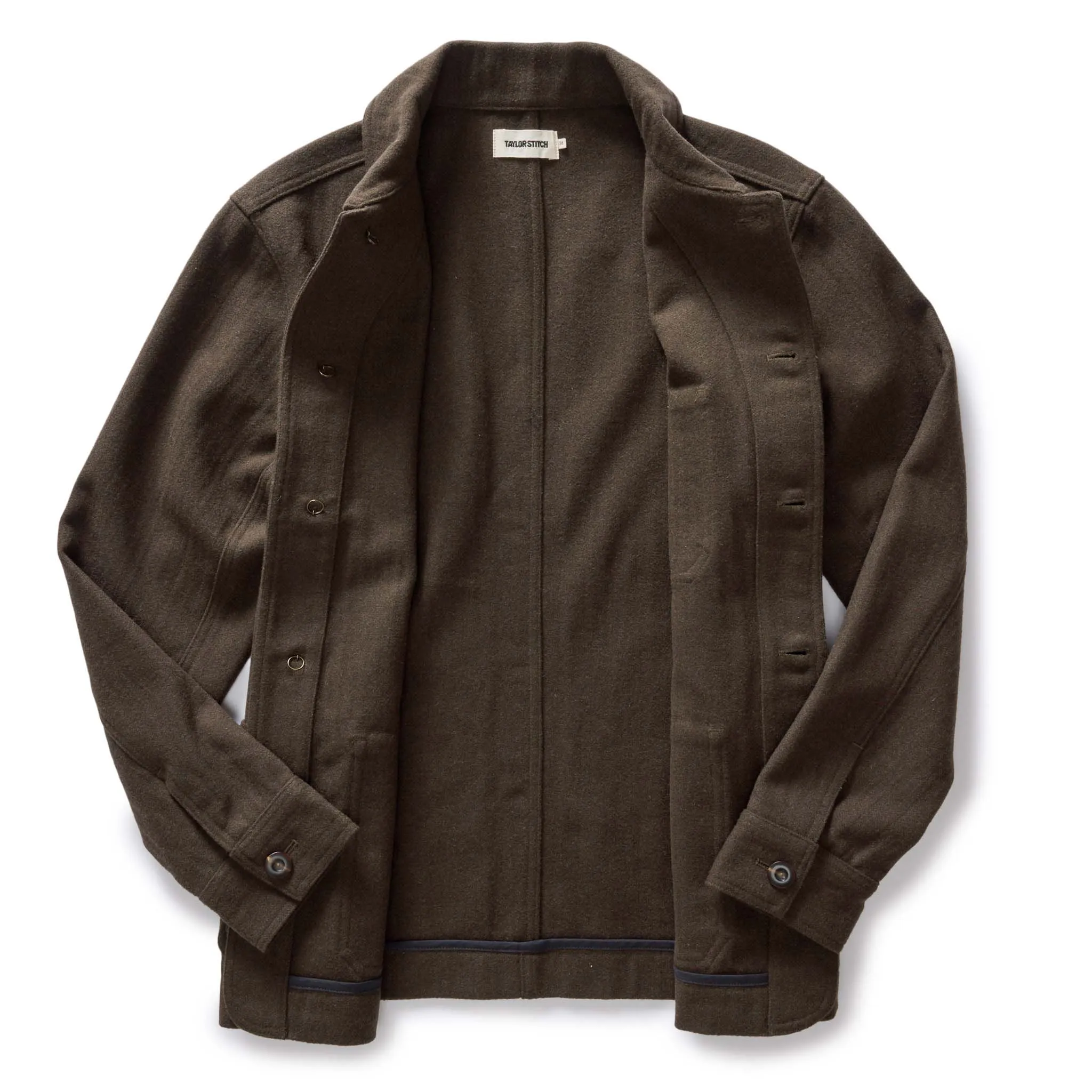 The Ojai Jacket in Army Herringbone Wool