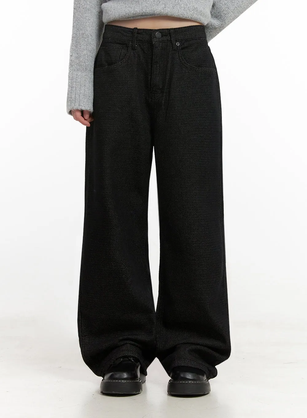 Tweed Chic Wide-Leg Pants  IN427