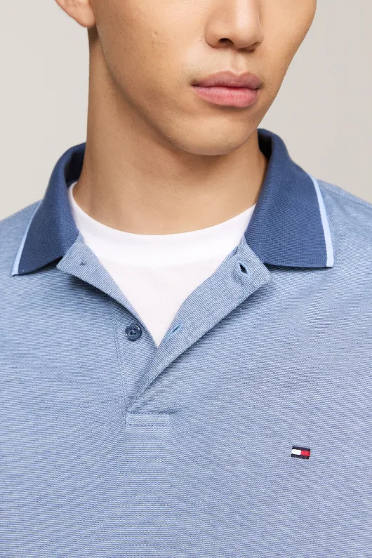 Two Tone Interlock Polo Shirt