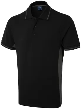 Two Tone Polo Shirt | Black/Charcoal