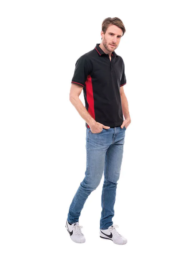 Two Tone Polo Shirt | Black/Charcoal