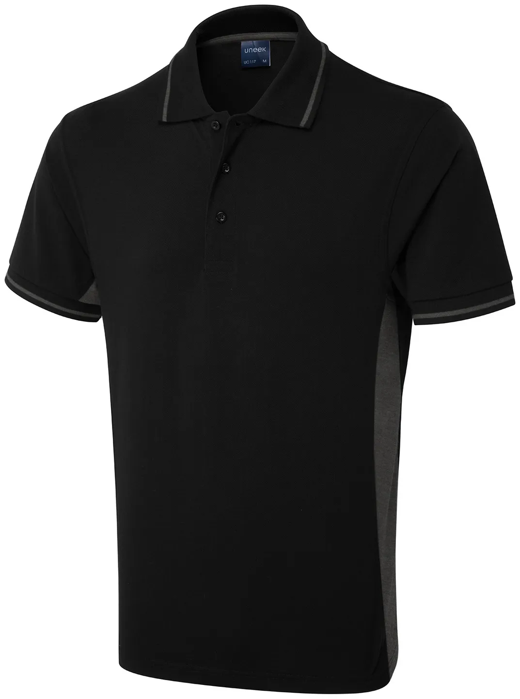 Two Tone Polo Shirt | Black/Charcoal