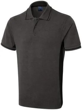 Two Tone Polo Shirt | Charcoal/Black