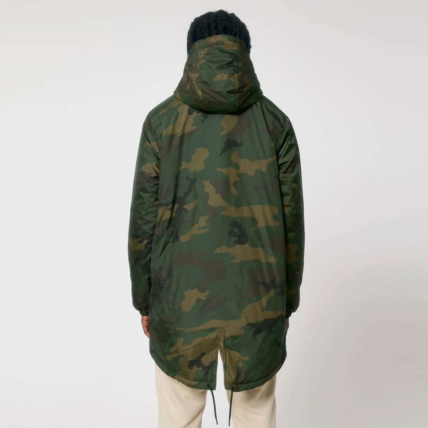 Vegan Unisex Padded Parka AOP Jacket | Camo