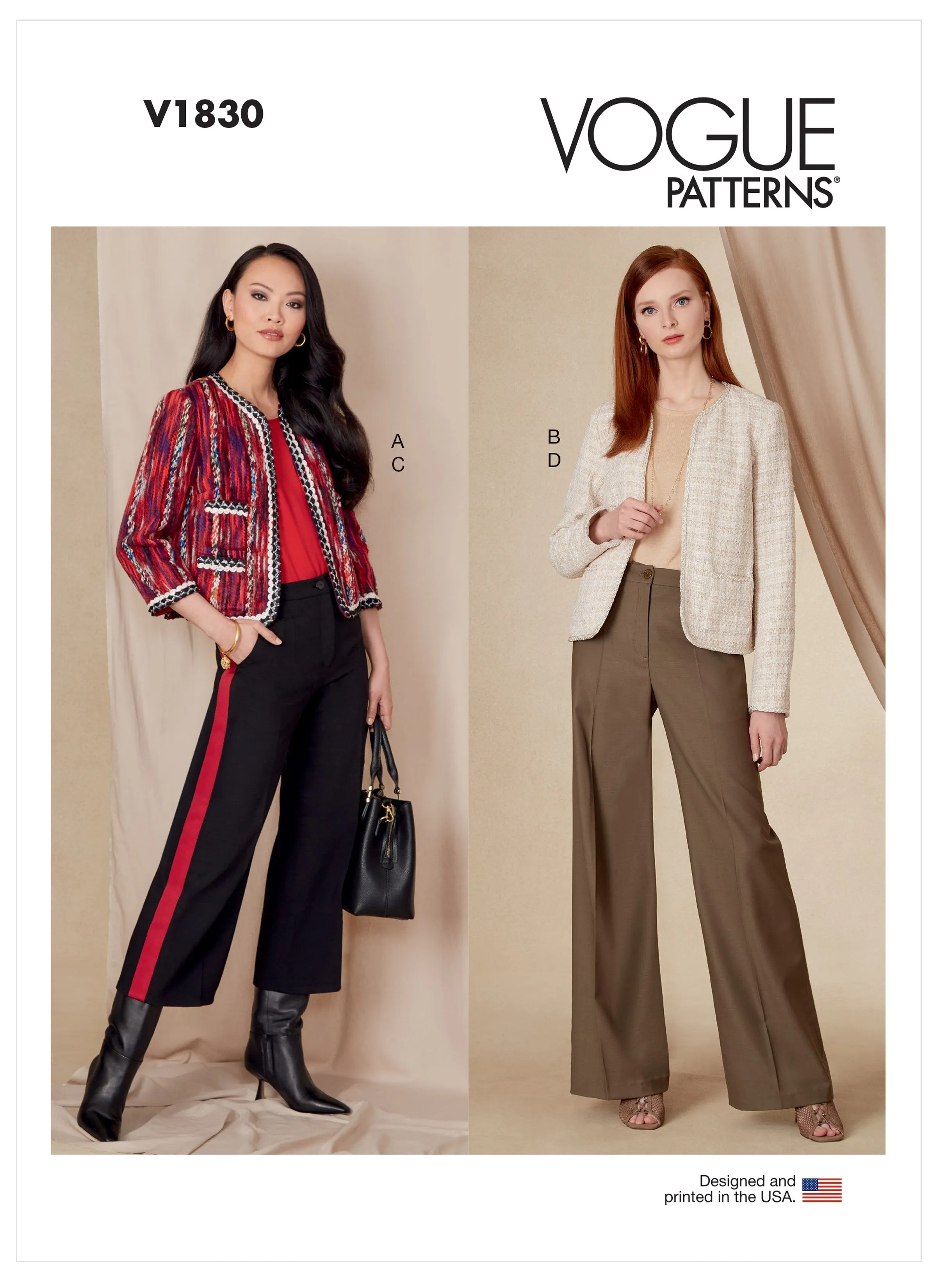 Vogue Sewing pattern 1830 Misses' Jacket and Pants