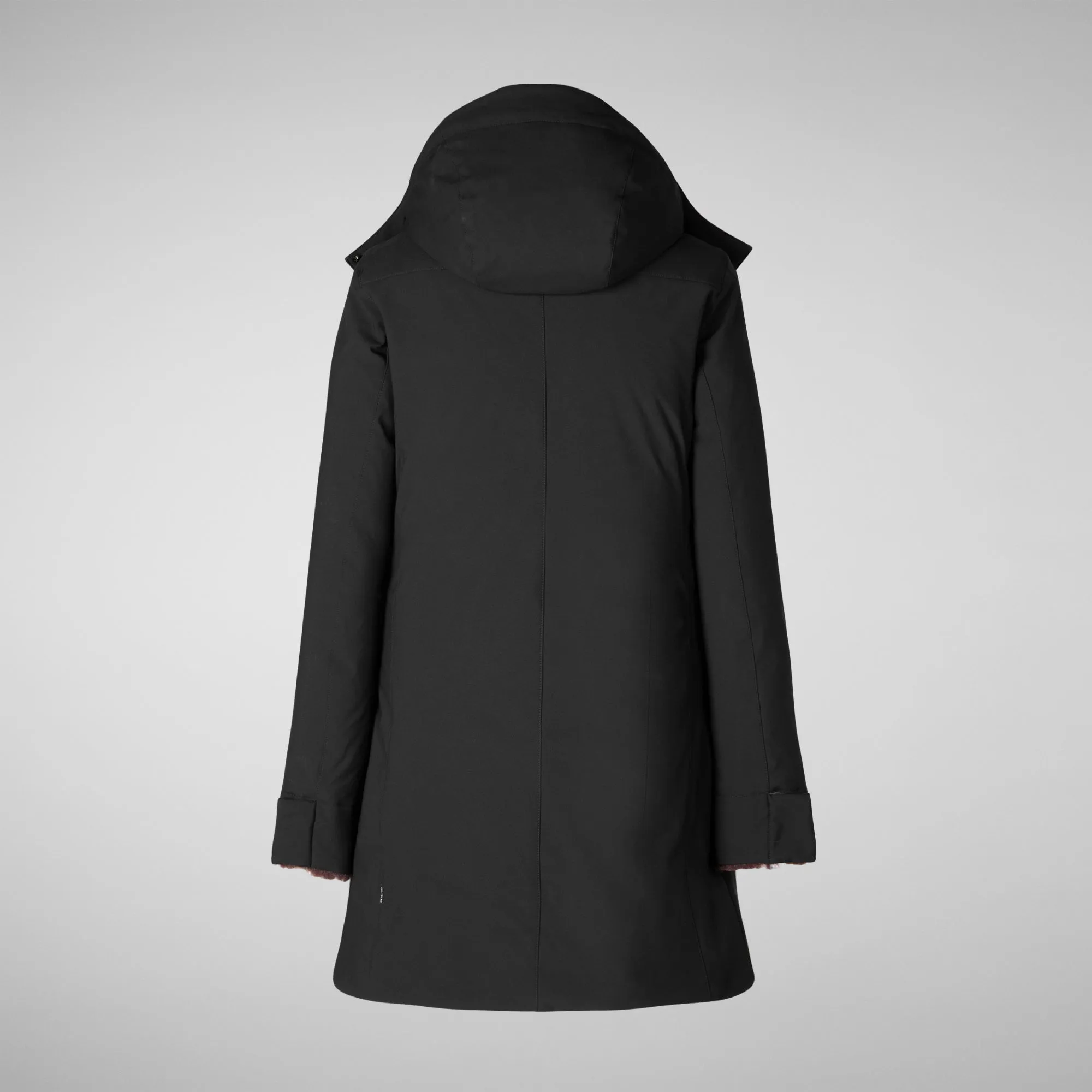 Woman's hooded parka Samantah in black