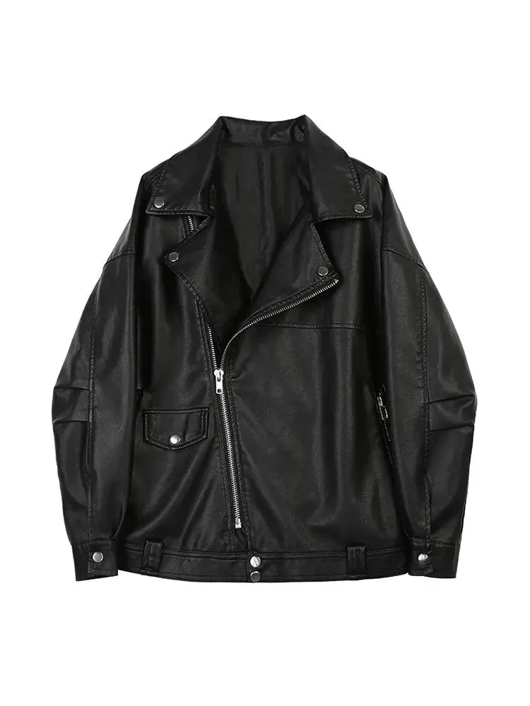 Women Faux Leather Short Jacket