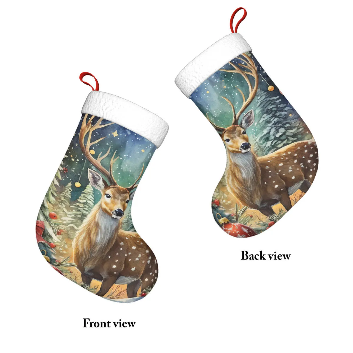 Woodland Deer Christmas Stockings