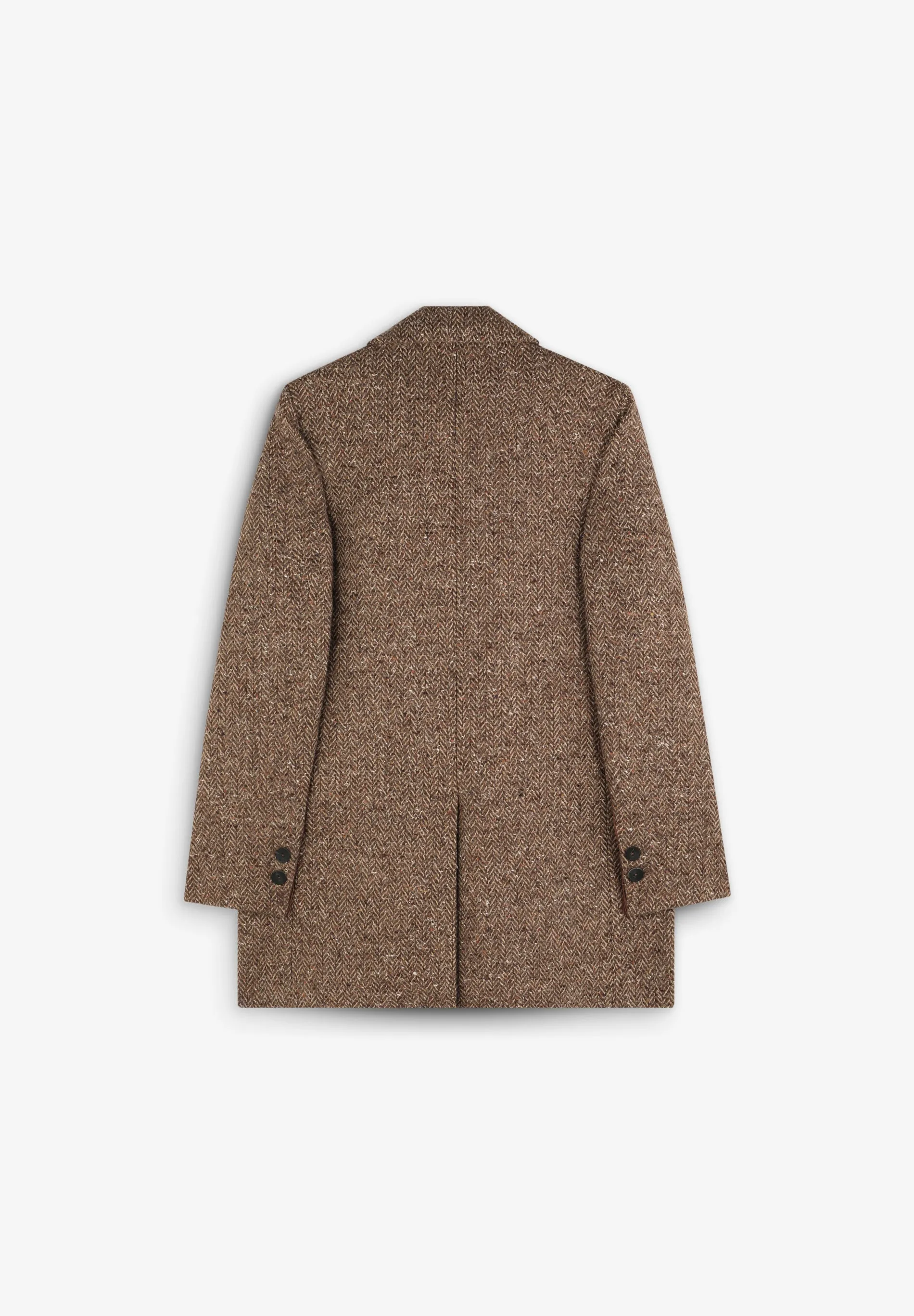 WOOL BLEND HERRINGBONE COAT