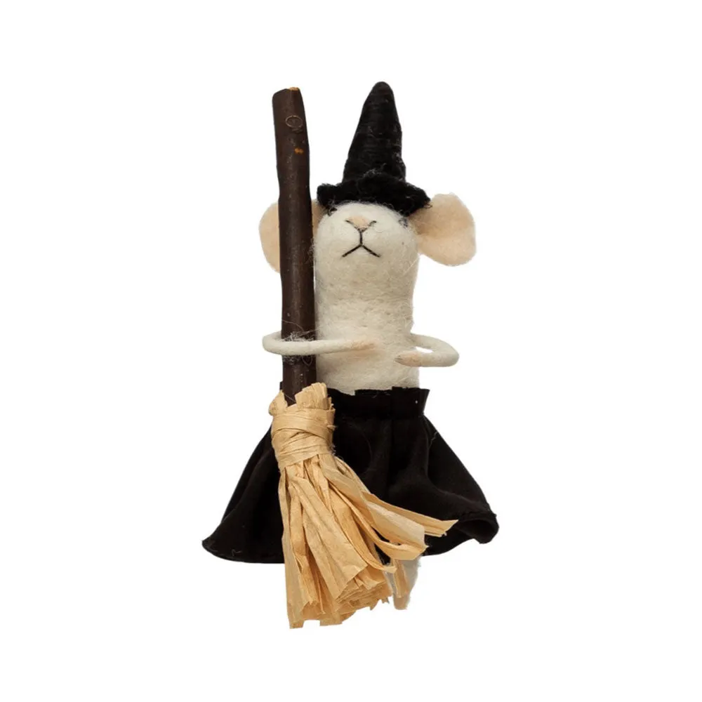 Wool Felt Halloween Mouse - 6"