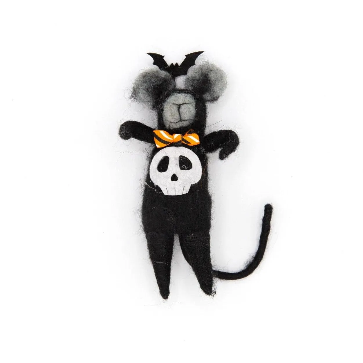 Wool Felt Halloween Mouse - 6"