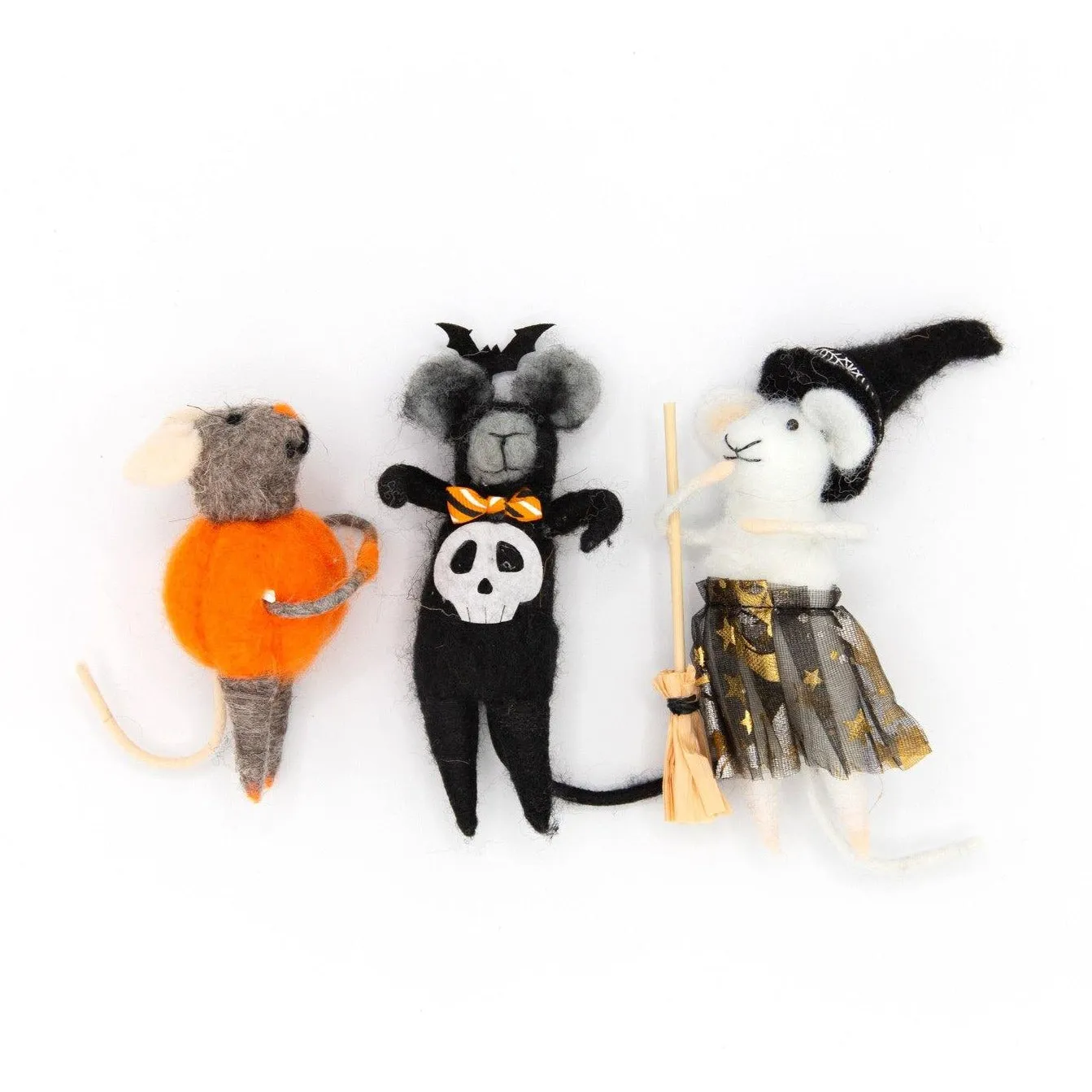 Wool Felt Halloween Mouse - 6"